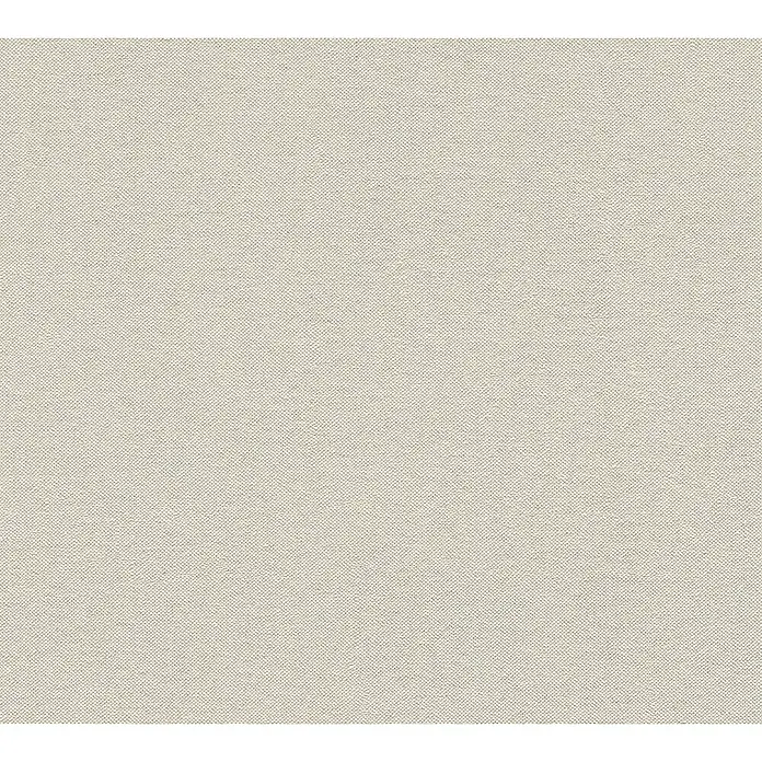 A.S. Création Hygge 3 Vliestapete - Grau-Beige, Uni, 10,05 x 0,53 m - Fein gewebte Textur in einem sanften Beigeton, ideal für Stoffmuster und Hintergründe, die eine dezente Eleganz ausstrahlen.\n