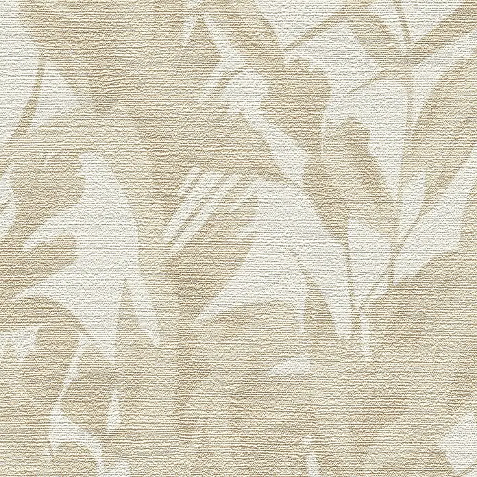 A.S. Création Cosmoliving by Cosmopolitan Vliestapete Blätter - Beige-Creme-Braun, Floral, 10,05 x 0,53 m - Detailansicht eines beigefarbenen Tapetenmusters mit floralen Motiven und feiner Textur, ideal für stilvolle Wandgestaltung.
