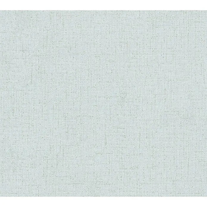 A.S. Création Cosmoliving by Cosmopolitan Vliestapete - Pastellblau, Uni, 10,05 x 0,53 m - Detailaufnahme einer hellblauen Leinenstruktur. Die feine Webart ist gut erkennbar und verleiht dem Stoff eine elegante Optik.