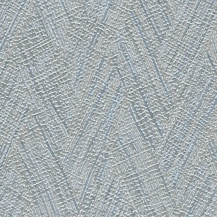 A.S. Création Hygge 3 Vliestapete - Grau-Blau, Uni, 10,05 x 0,53 m - Texturierter Hintergrund mit einem abstrakten, diagonalen Muster in Grau und Weiß. Ideal für Designprojekte.