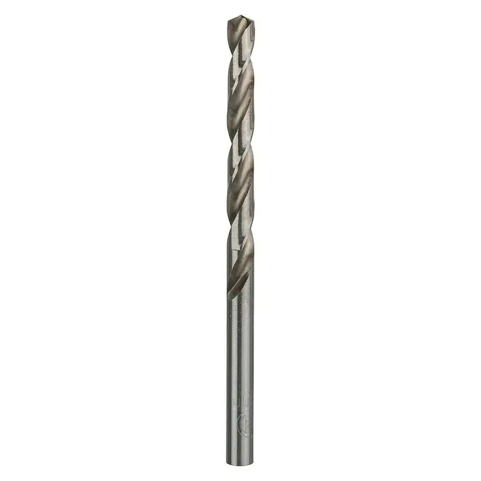 Bosch Metallbohrer - Durchmesser Bohrer: 6,8 mm - Detailaufnahme eines Spiralbohrers, der durch sein gewundenes Design und die scharfe Spitze präzises Bohren ermöglicht.