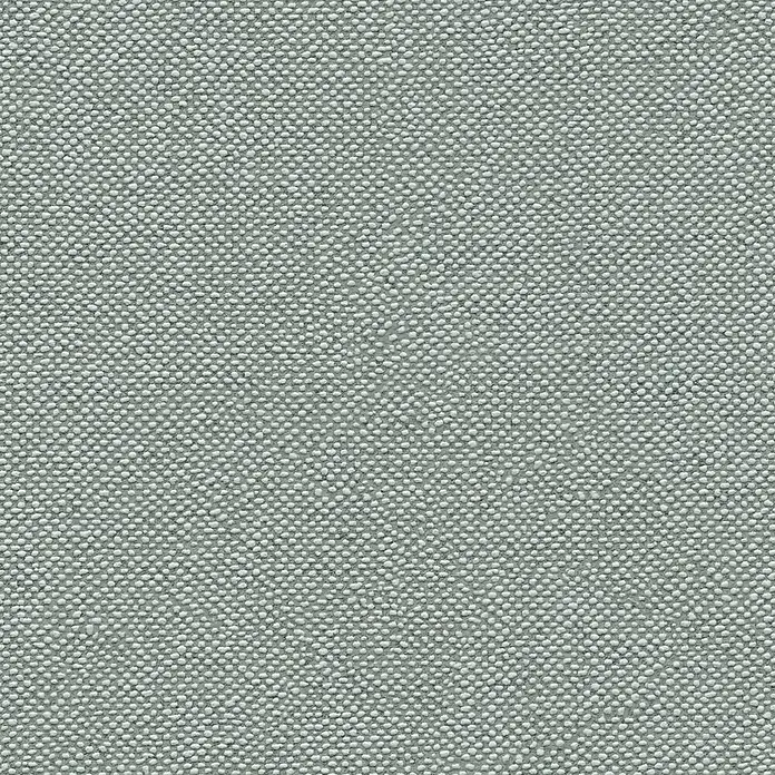 A.S. Création Hygge 3 Vliestapete - Pastellgrün, Uni, 10,05 x 0,53 m - Nahaufnahme eines Stoffes mit einem feinen, gleichmäßigen Webmuster in einem gedämpften Grünton. Ideal für Polster und Dekorationen.