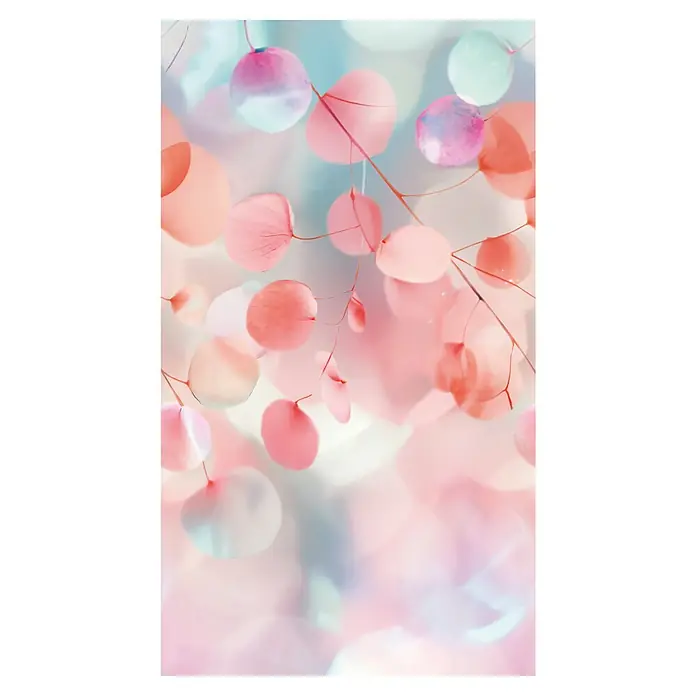 A.S. Création Cosmoliving by Cosmopolitan Fototapete Floral-bunte Blätter - B x H: 159 x 280 cm, Vlies - Ein zartes Gemälde, das die Schönheit der Natur mit rosa Blättern und weichen Lichteffekten in den Vordergrund stellt.