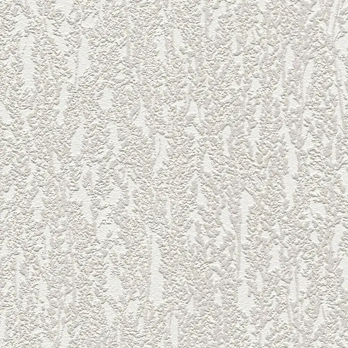 A.S. Création Hygge 3 Vliestapete Ranken - Grau-Creme, Floral, 10,05 x 0,53 m - Texturierte Tapete mit unregelmäßigem, erhabenem Muster in gebrochenem Weiß für eine elegante Wandgestaltung im Innenbereich.