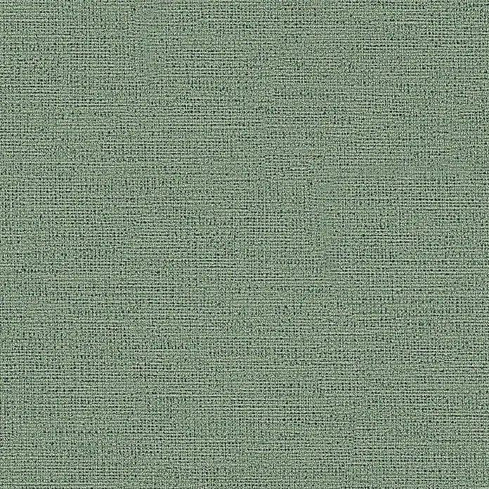 A.S. Création Designdrop Vliestapete - Grün, Uni, 10,05 x 0,53 m - Nahaufnahme eines grünen Stoffes mit feiner Textur. Das Material hat eine gleichmäßige Struktur, ideal für Hintergründe oder Textildesign.