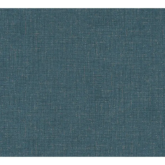 A.S. Création Cosmoliving by Cosmopolitan Vliestapete - Blau meliert, Uni, 10,05 x 0,53 m - Blauer Stoff mit feiner Textur, ideal für Möbelbezüge oder Dekorationen. Die subtile Webart verleiht Tiefe und Eleganz.