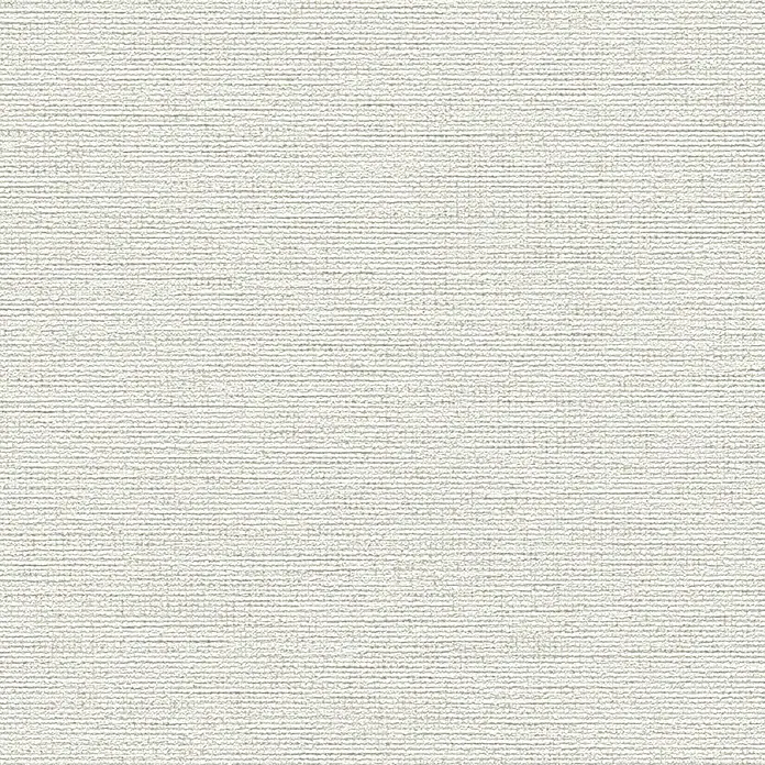 A.S. Création Designdrop Vliestapete - Cremegrau, Uni, 10,05 x 0,53 m - Weißer Stoff mit feiner, horizontaler Textur, ideal für minimalistische Designs und als neutraler Hintergrund.