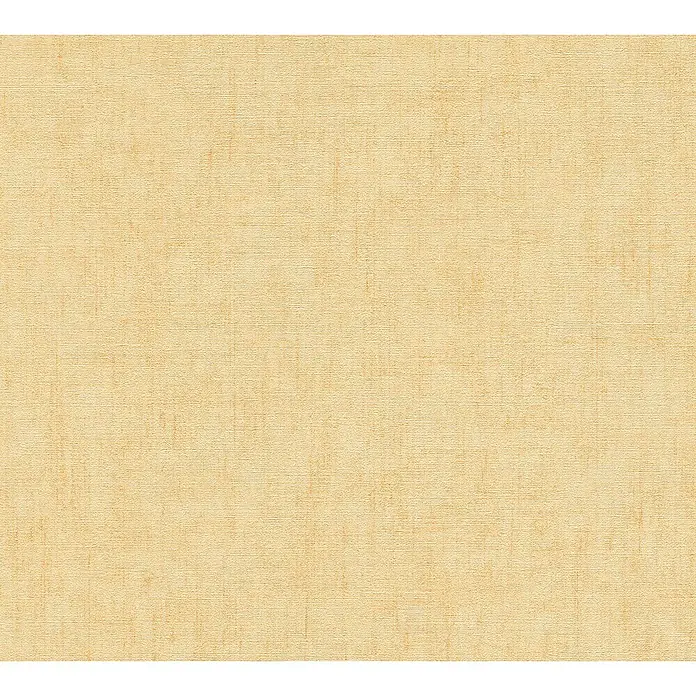 A.S. Création Cosmoliving by Cosmopolitan Vliestapete - Gelb, Uni, 10,05 x 0,53 m - Elegante, goldfarbene Tapete mit feiner Leinenstruktur für eine warme und stilvolle Wandgestaltung. Perfekt für ein gemütliches Ambiente.