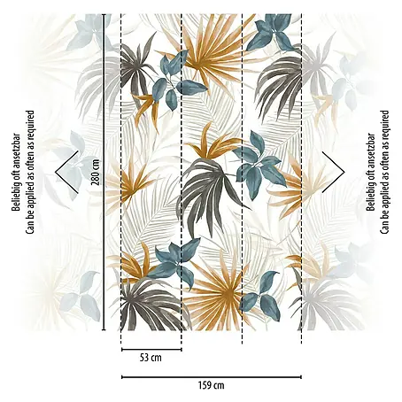 A.S. Création Cosmoliving by Cosmopolitan Fototapete Mehrfarbig Floral