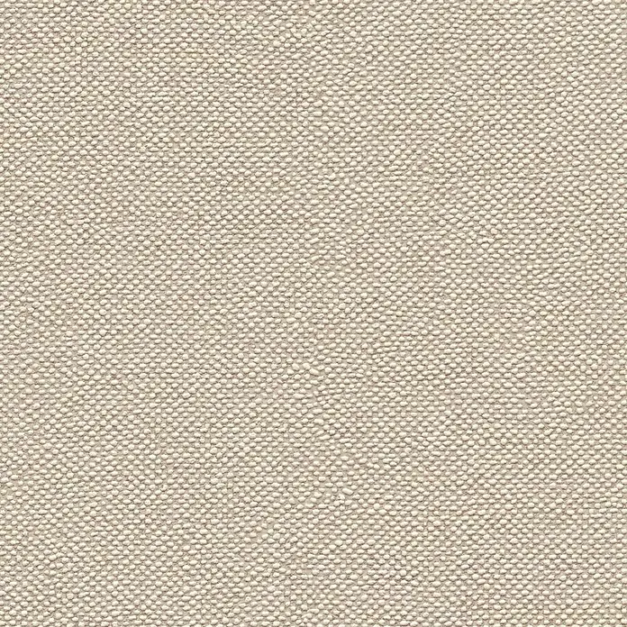 A.S. Création Hygge 3 Vliestapete - Hell-Braun, Uni, 10,05 x 0,53 m - Nahaufnahme eines beigen Stoffes, der eine feine, körnige Textur für Möbel oder Polsterarbeiten zeigt.\n
