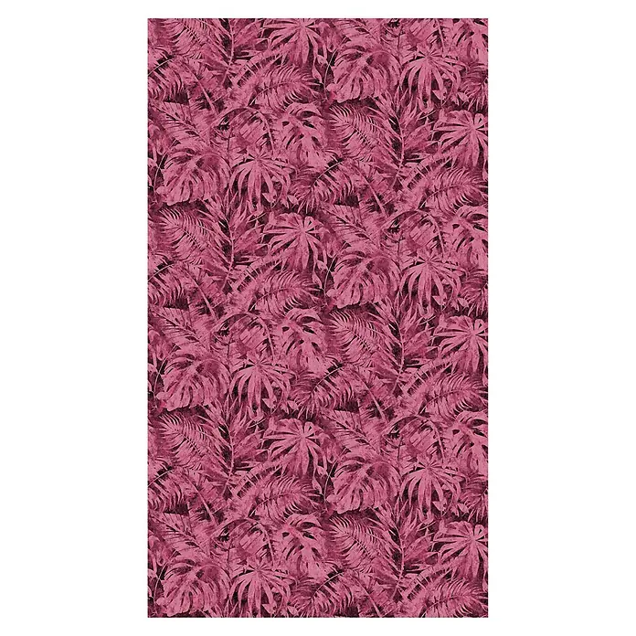 A.S. Création Cosmoliving by Cosmopolitan Fototapete Palme - B x H: 159 x 280 cm, Vlies, Pink-Schwarz-Rosa - Rosa tropische Blätter Tapete mit schattierten Streifen an der Seite. Das elegante Design ist perfekt für ein Schlafzimmer oder Wohnzimmer.