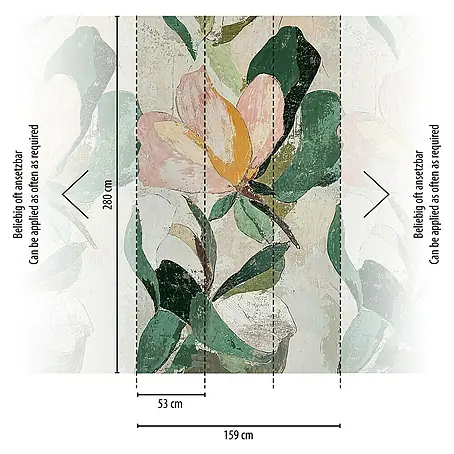 A.S. Création Cosmoliving by Cosmopolitan Fototapete Blüten