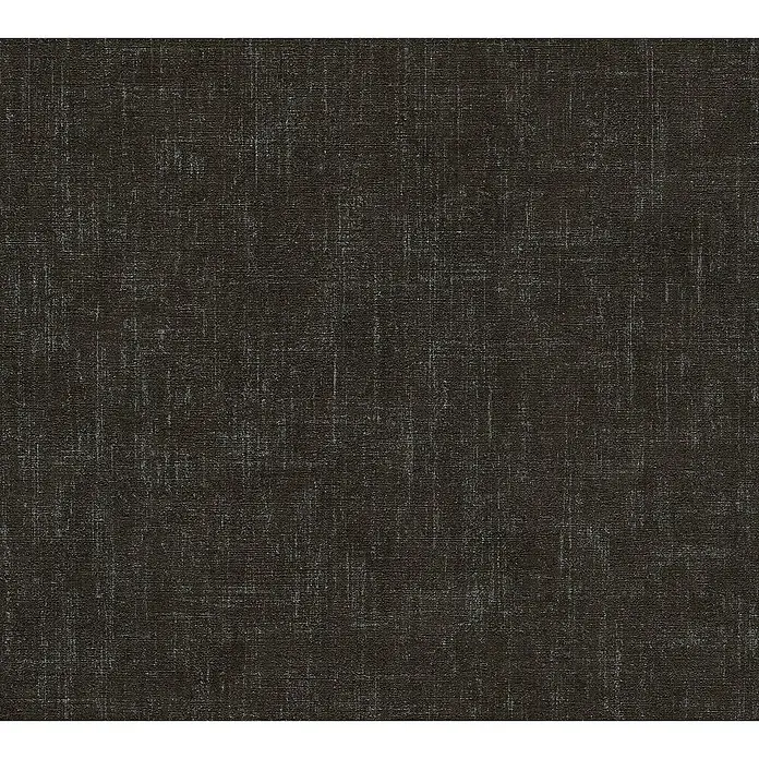A.S. Création Cosmoliving by Cosmopolitan Vliestapete - Schwarz, Uni, 10,05 x 0,53 m - Nahaufnahme eines strukturierten, dunkelgrauen Stoffmusters mit subtilen, hellen Akzenten, ideal für Polstermöbel und Textilien.