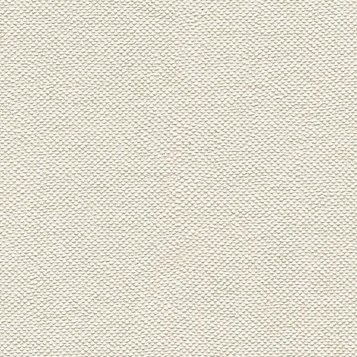 A.S. Création Hygge 3 Vliestapete - Creme-Beige, Uni, 10,05 x 0,53 m - Nahaufnahme eines strukturierten, cremefarbenen Stoffes, ideal für Polsterarbeiten oder Textilkunst, mit subtiler Eleganz.