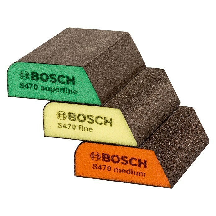 Bosch Set flexibele schuurblokken Profielen (3-delig)