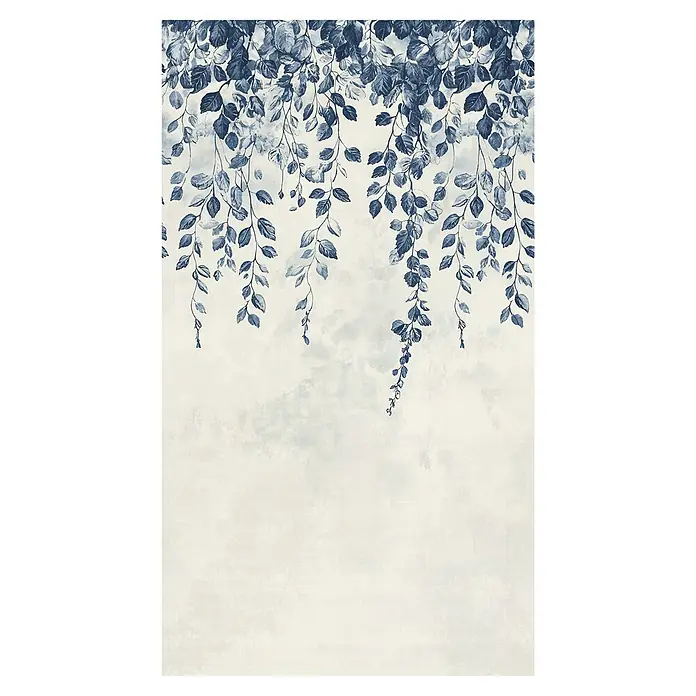 A.S. Création Cosmoliving by Cosmopolitan Fototapete Ranke I - B x H: 159 x 280 cm, Vlies - Elegantes bläulich-graues Blätter-Wandbild. Dieses dekorative Wandbild zeigt ein ruhiges Blattdesign in beruhigenden Blautönen, perfekt für jeden Raum.