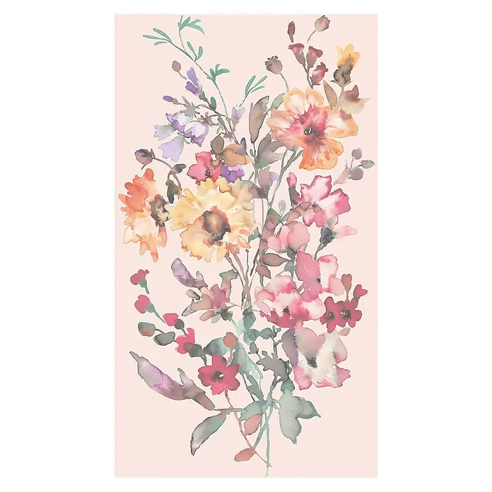 A.S. Création Cosmoliving by Cosmopolitan Fototapete Blütenstrauß - B x H: 159 x 280 cm, Vlies - Aquarellgemälde mit bunten Blumen in Rosa-, Gelb- und Lilatönen, die eine zarte und künstlerische Note vermitteln. Ein dekoratives Blütenmotiv.