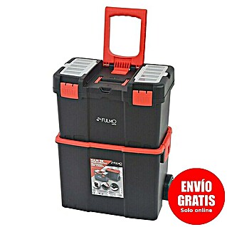 Fulmo Caja profesional con ruedas (L x An x Al: 26 x 62,5 x 46 cm, Polipropileno)