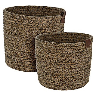 Set mandjes Katoen (Bruin, 2 -delig)