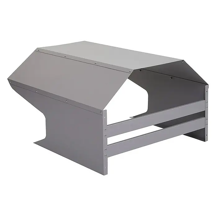 Proregal Mähroboter-Garage Mähroboter-Garage - L x B x H: 70 x 60 x 41 cm, Grau - Graues Hausbett mit Lattenrost und einem Dach, das an ein Haus erinnert. Das moderne Design passt in jedes Kinderzimmer.