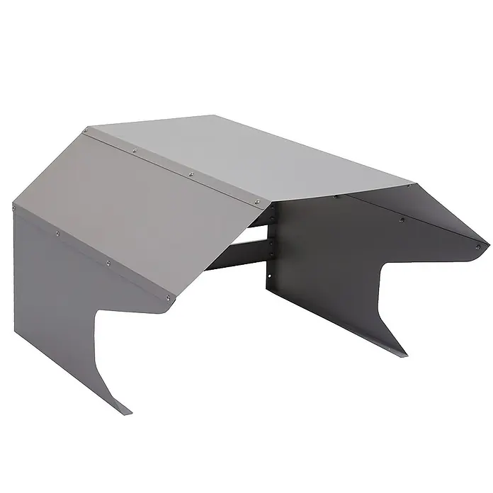 Proregal Mähroboter-Garage Mähroboter-Garage - L x B x H: 70 x 60 x 41 cm, Grau - Graue Metall-Schutzhaube, ideal zur Abschirmung und zum Schutz von Geräten im Innen- und Außenbereich. Robust und wetterfest.