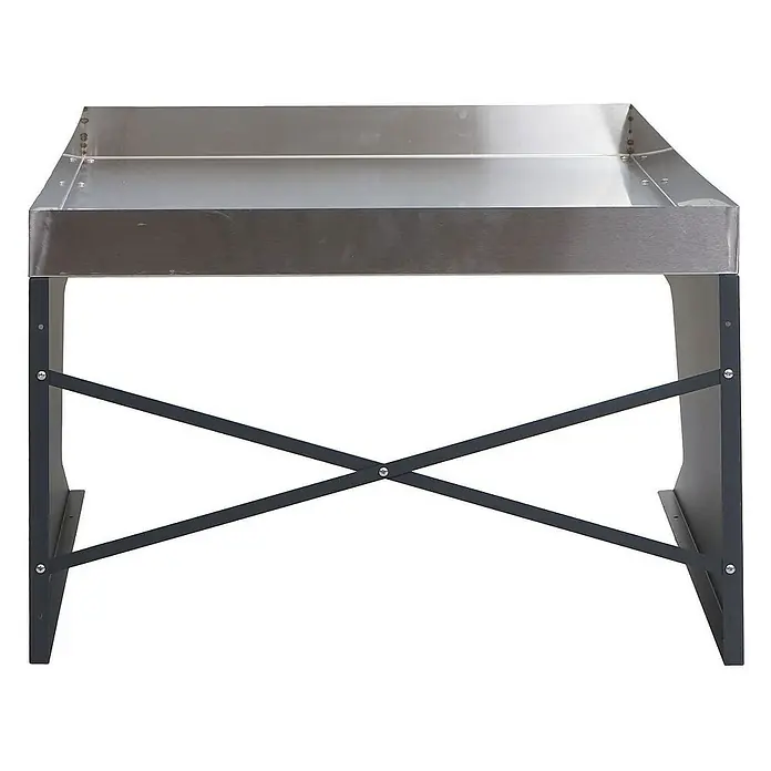 Proregal Mähroboter-Garage XL Mähroboter-Garage mit Pflanzkasten - L x B x H: 100 x 70 x 47 cm, Edelstahl-Anthrazit - Aufnahme eines robusten Edelstahltisches mit einem stabilen Untergestell, ideal für professionelle Küchen oder Werkstätten.