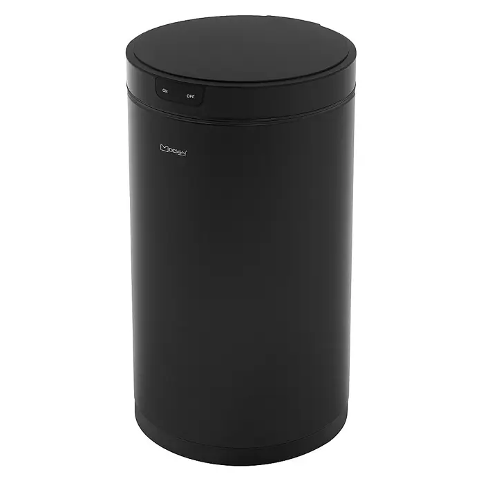 ML-Design Sensormülleimer 30L rund aus Stahl Abfalleimer berührungslos, Klemmring für Müllbeutel - 30 l, Stahl, Schwarz - Der schwarze, zylindrische MDesign-Abfalleimer mit Sensorautomatik bietet eine hygienische Lösung für jeden Raum und sorgt für Komfort und Sauberkeit.