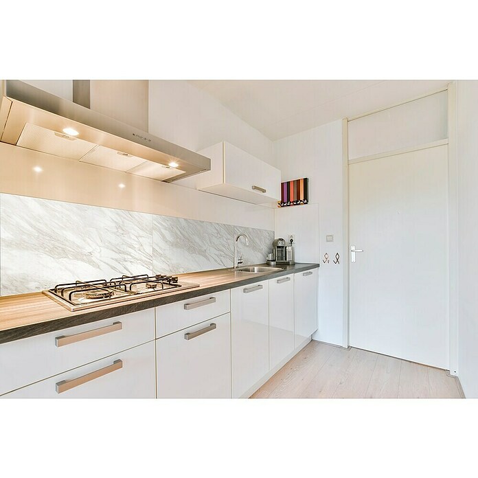 Bariperfil Protector de pared de cocina Backsplash (Venato, 60 x 98 cm, Aluminio) | BAUHAUS