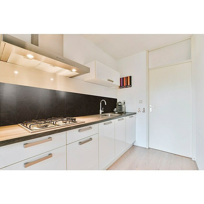 Bariperfil Protector de pared de cocina Backsplash (Black slate, 60 x 98 cm, Aluminio) | BAUHAUS