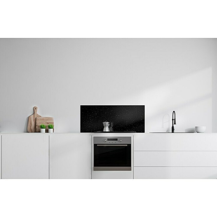 Bariperfil Protector de pared de cocina Backsplash (Andromeda black, 60 x 98 cm, Aluminio) | BAUHAUS