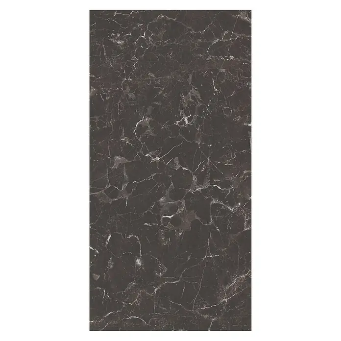 Bariperfil Protector de pared de cocina Backsplash - Galaxus black, 60 x 98 cm, Aluminio - Mármol oscuro con sutiles vetas blancas, perfecto para interiores elegantes. La textura añade profundidad y carácter a cualquier espacio.