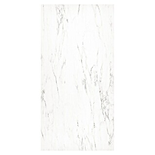 Bariperfil Protector de pared de cocina Backsplash (White marble, 60 x 98 cm, Aluminio)