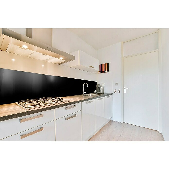 Bariperfil Protector de pared de cocina Backsplash (Black, 60 x 98 cm, Aluminio) | BAUHAUS
