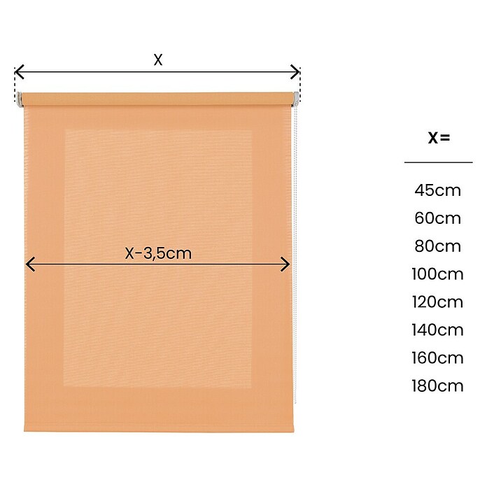 Estor enrollable Soft (An x Al: 120 x 250 cm, Melocotón) | BAUHAUS