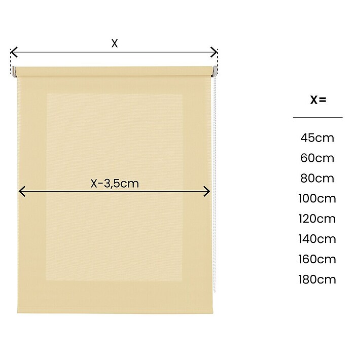 Estor enrollable Soft (An x Al: 120 x 250 cm, Vainilla) | BAUHAUS