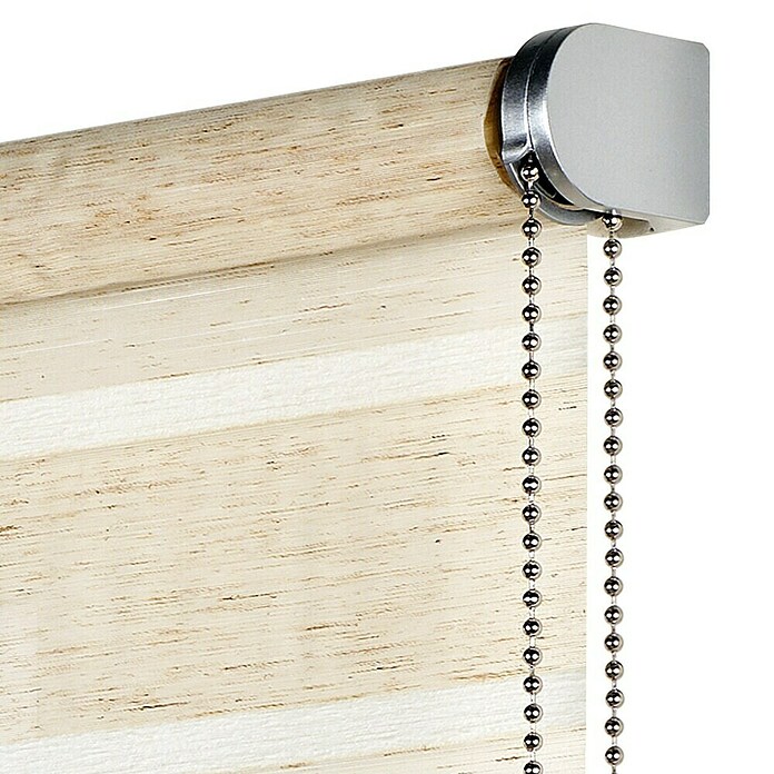 Estor enrollable Rustic Cintas (An x Al: 100 x 180 cm, Beige/Blanco, Formas y patrones) | BAUHAUS