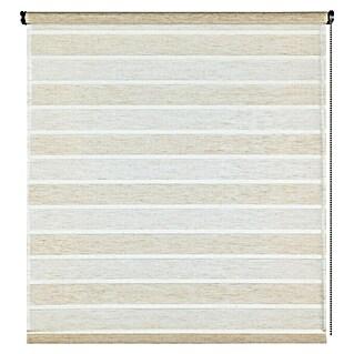 Estor enrollable Rustic Cintas (An x Al: 140 x 180 cm, Beige/Blanco, Formas y patrones)