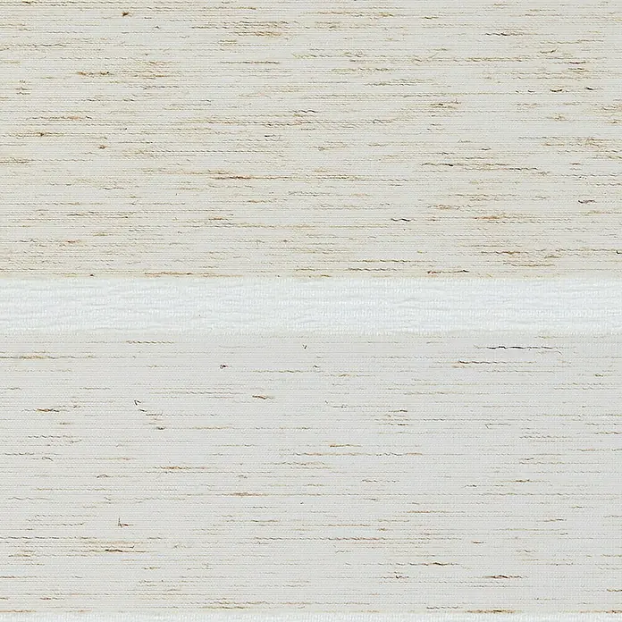 Estor enrollable Rustic Cintas - An x Al: 100 x 180 cm, Beige/Blanco, Formas y patrones - Primer plano de un tejido beige y blanco con texturas horizontales, ideal para cortinas o tapicería.
