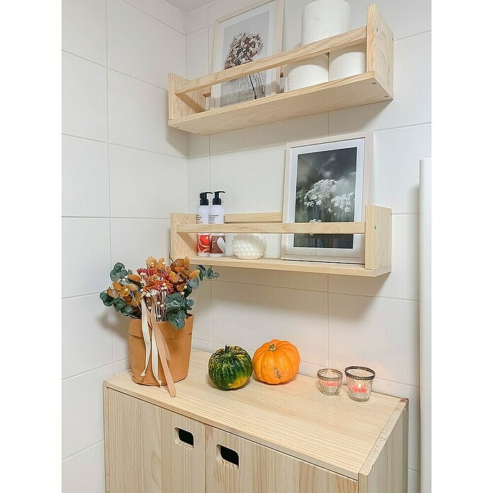 Astigarraga Especiero (L x An x Al: 15 x 60 x 15 cm, Madera de pino, Natural) | BAUHAUS