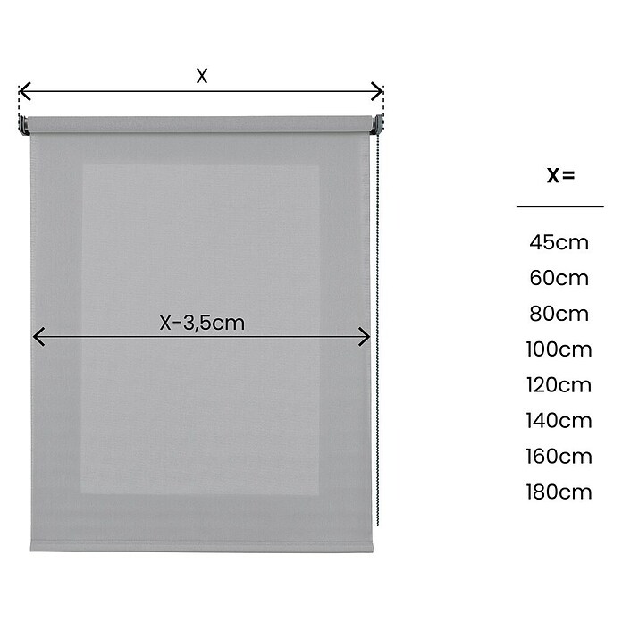 Estor enrollable Soft (An x Al: 120 x 250 cm, Gris) | BAUHAUS