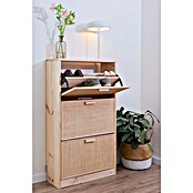 Astigarraga Aura Conjunto de muebles (2 pzs., Madera maciza y rafia, Natural) | BAUHAUS