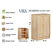 Astigarraga Vita Aparador (L x An x Al: 36 x 65 x 96 cm, Natural, Número de puertas: 2 ud.) | BAUHAUS