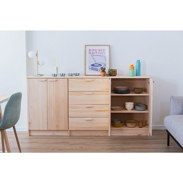Astigarraga Vita Aparador (L x An x Al: 36 x 65 x 96 cm, Natural, Número de puertas: 2 ud.) | BAUHAUS