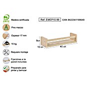 Astigarraga Especiero (L x An x Al: 15 x 40 x 15 cm, Madera, Natural) | BAUHAUS