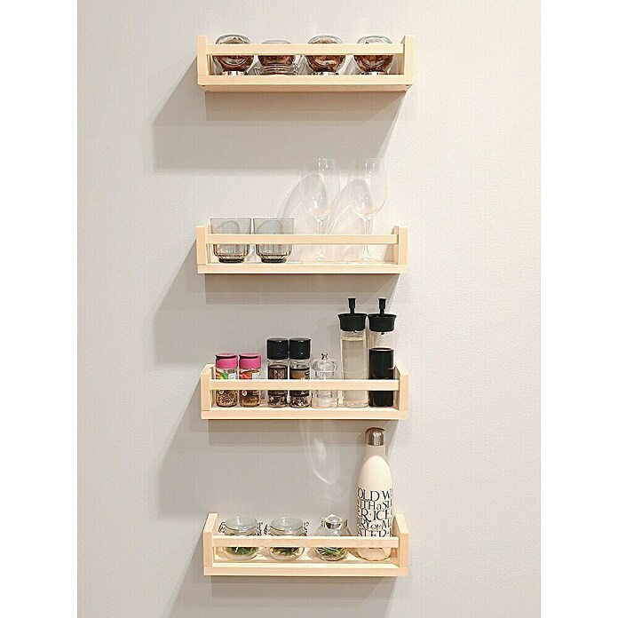 Astigarraga Especiero (L x An x Al: 15 x 40 x 15 cm, Madera, Natural) | BAUHAUS