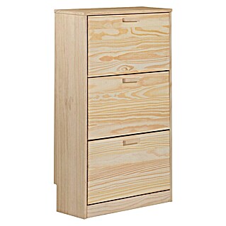 Astigarraga Vita Zapatero (L x An x Al: 25 x 64,8 x 114,8 cm, Natural, Número de compartimentos: 3 ud.)