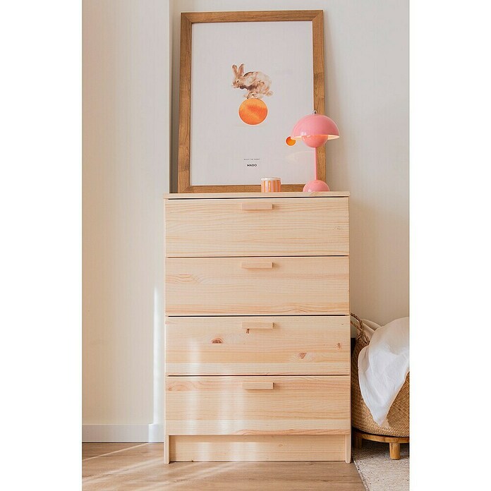 Astigarraga Vita Cómoda (L x An x Al: 36 x 65 x 96 cm, Natural, Número de cajones: 4 ud.) | BAUHAUS