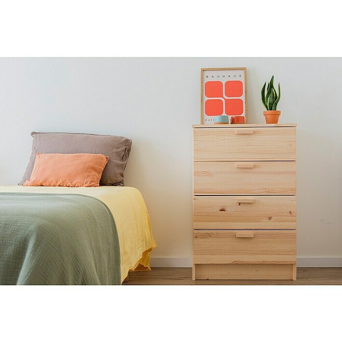 Astigarraga Vita Cómoda (L x An x Al: 36 x 65 x 96 cm, Natural, Número de cajones: 4 ud.) | BAUHAUS