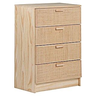 Astigarraga Aura Cómoda (L x An x Al: 36 x 65 x 96 cm, Natural, Número de cajones: 4 ud.)