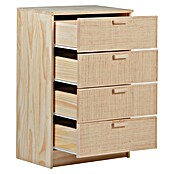 Astigarraga Aura Conjunto de muebles (5 pzs., Madera maciza y rafia, Natural) | BAUHAUS